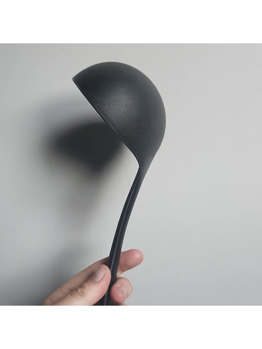 KitchenAid Black Plastic Ladle Serving Utensil w/ Hanging Loop, Matte Finish